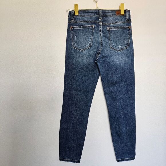 Judy Blue | Relaxed Fit Distressed Denim Blue Jeans, Womens 9/29, Actual 27 - Picture 3 of 7